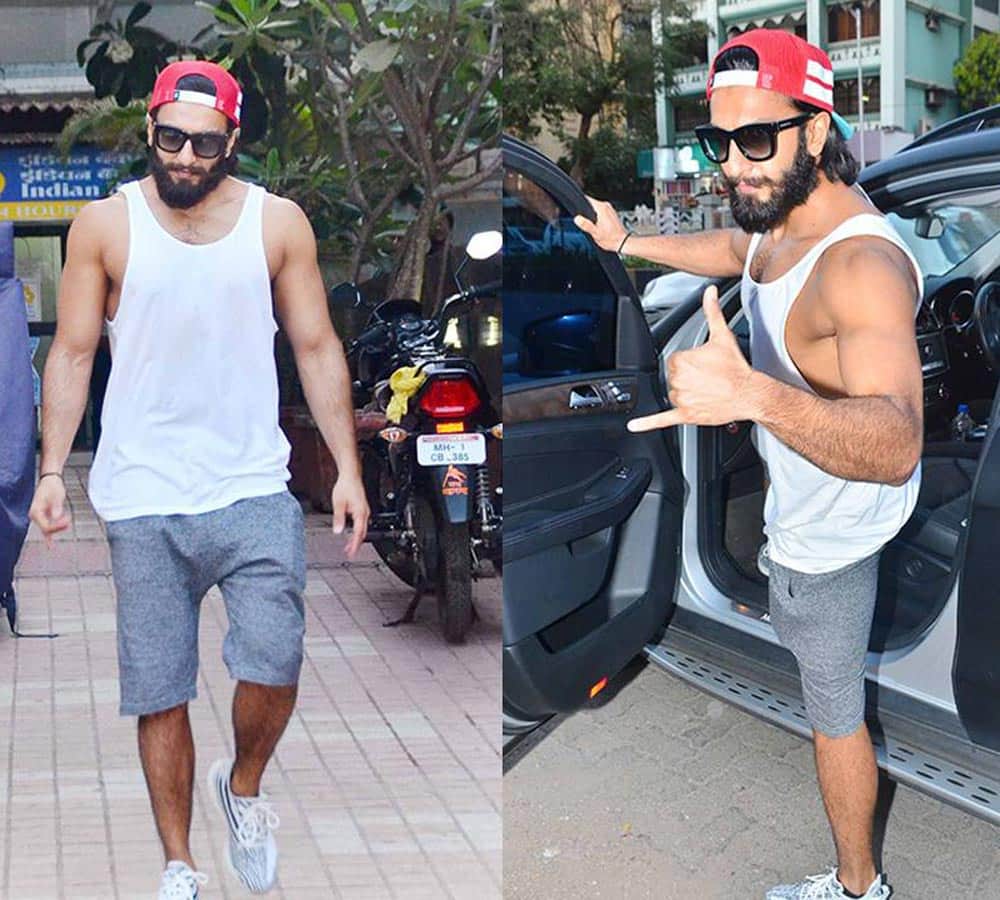 ranveer singh spotted after gym