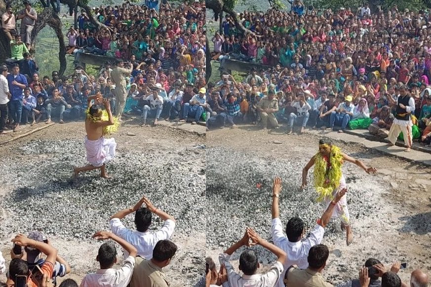 jakh devta danced on fire