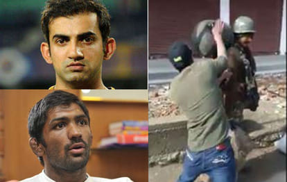 stars shows anger on tweeter after video got viral in which soldiers beaten by youths in kashmir
