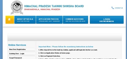 Apply for Himachal Pradesh Takniki Shiksha Board Dharamshala Polytechnic Admisssion (PAT-2017)