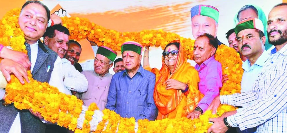 cm virbhadra singh on a visit to chamba