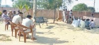 sarroe meeting, temple, distress,police, karnal