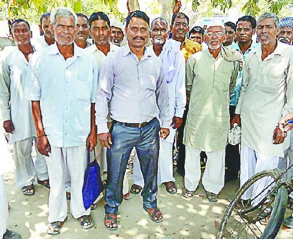 protest of people of Adampur at Tehsil