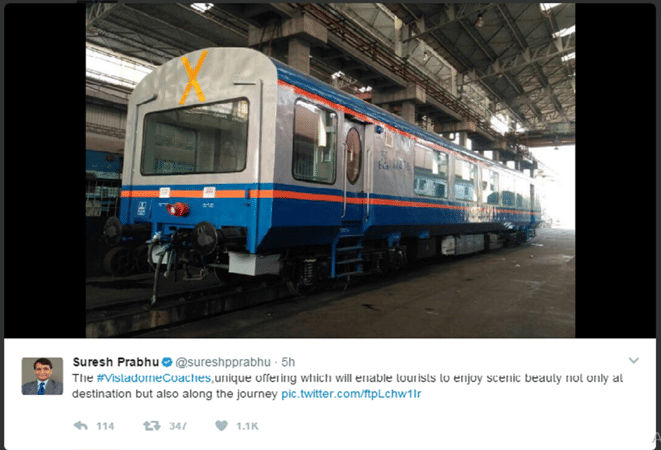 Railway Minister Suresh Prabhu tweeted and gifted a special train to the countrymen.