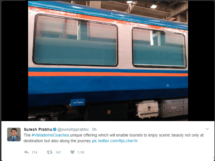 Railway Minister Suresh Prabhu tweeted and gifted a special train to the countrymen.