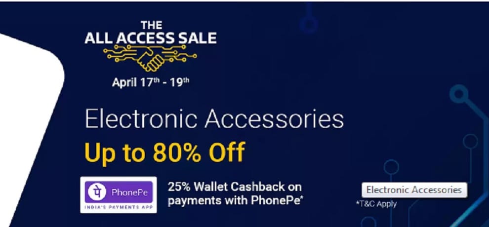 flipkart all access sale starts discount on electric accessories