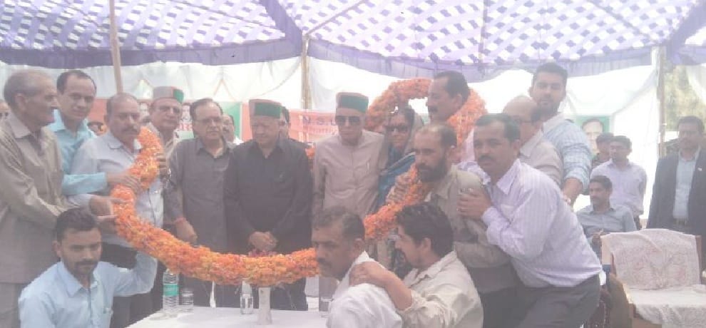 cm virbhadra singh on a visit to dalhousie chamba himachal pradesh