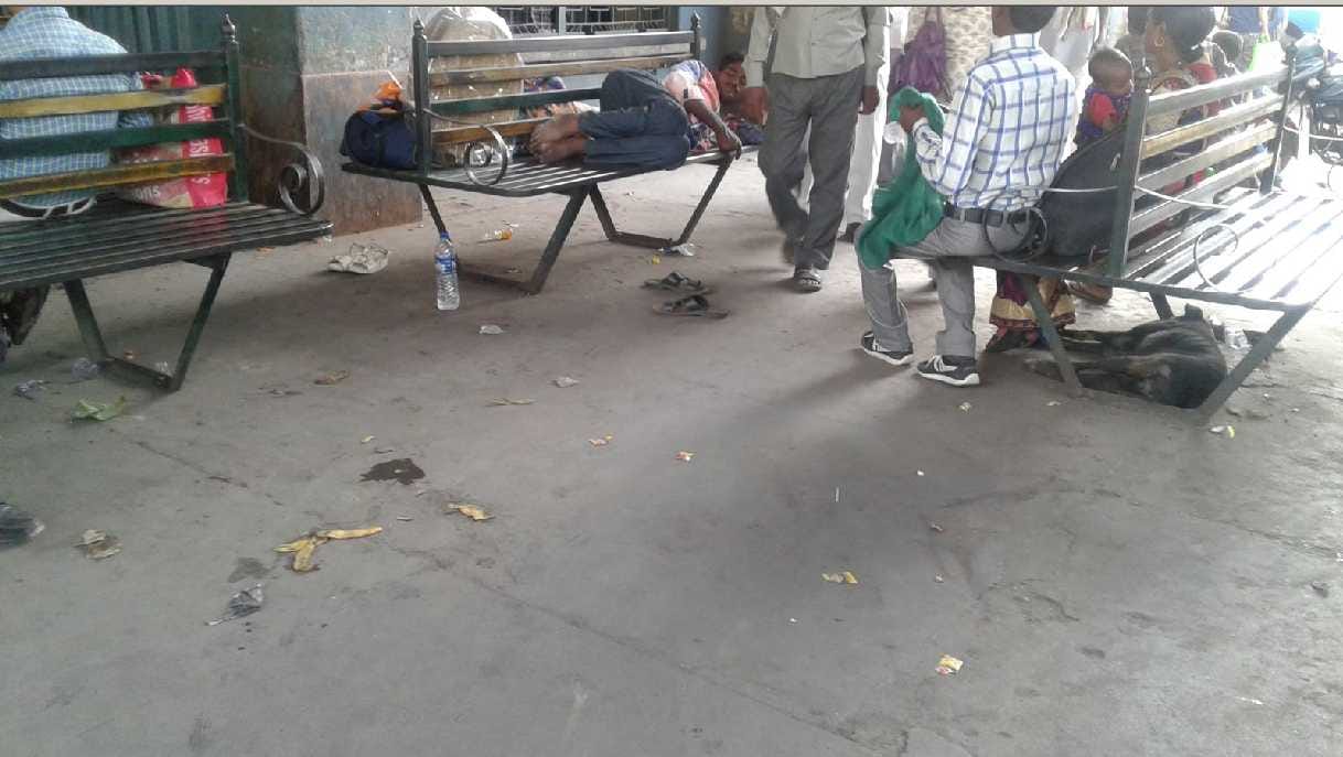 This is a roadway bus stand or a trash