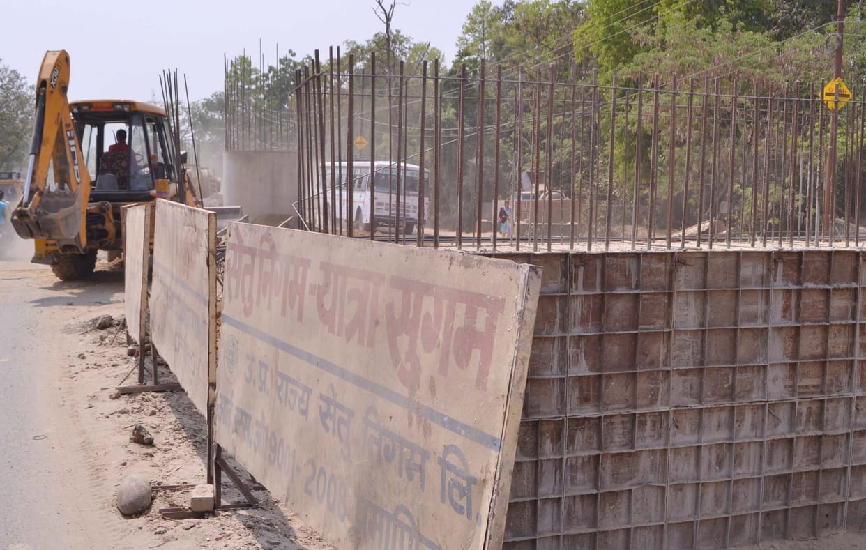 Then the construction of overbridge