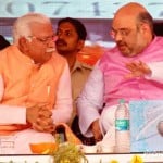 अमित शाह और CM खट्टर के बीच बातचीत