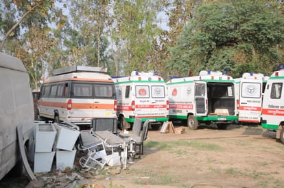 gvk emri company sent defected ambulance for cm's fleet