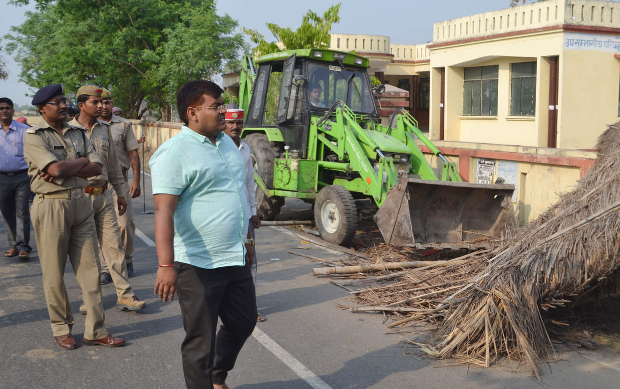 Administration takes over encroachment JCB