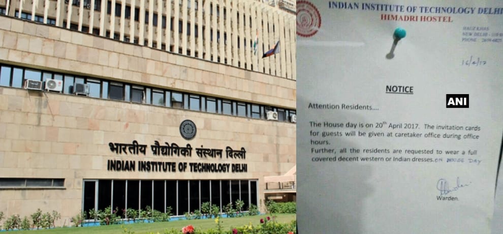 iit delhi took u turn on its notice notice to girls hostel for wearing full cover dress on house day