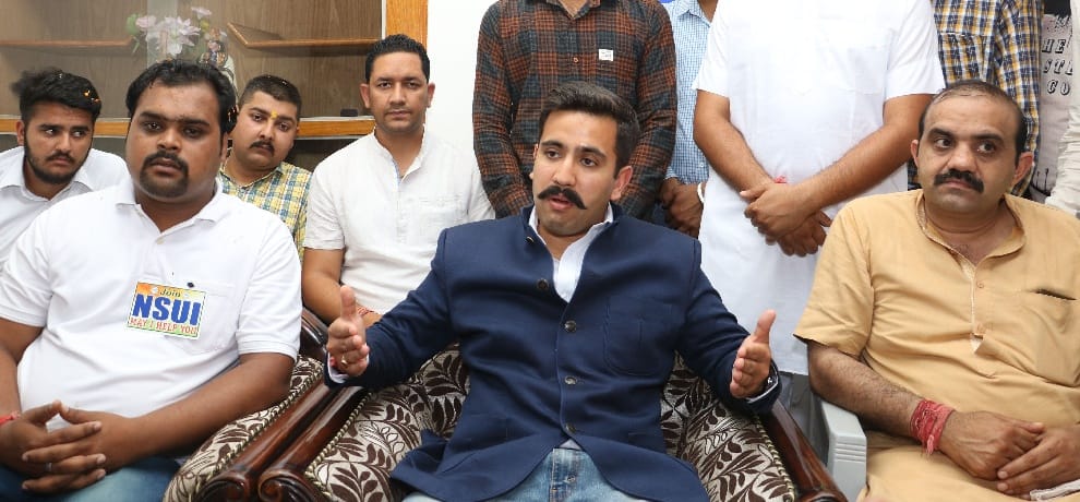 youth congress president vikramaditya singh hits out at centre govt