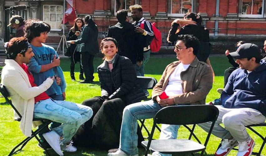 Varun Taapsee shoot for ‘Oonchi hai building’on the campus of the University of London