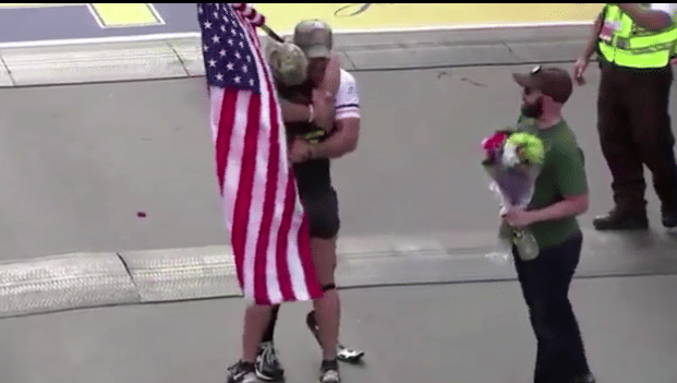 US infantryman who carries wife across finish line at Boston Marathon 