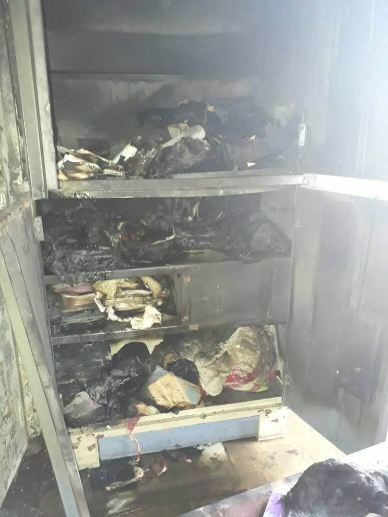  fire broke out in the hospital premises