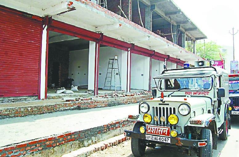 The construction of the market stopped