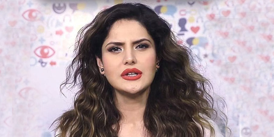 zareen khan get angry over media person