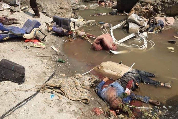 Live Photos of Gumma Bus Accident.