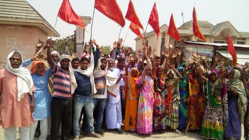 Protest against encroachment