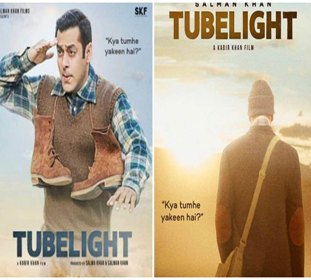 salman khan featured his back on the poster of many films
