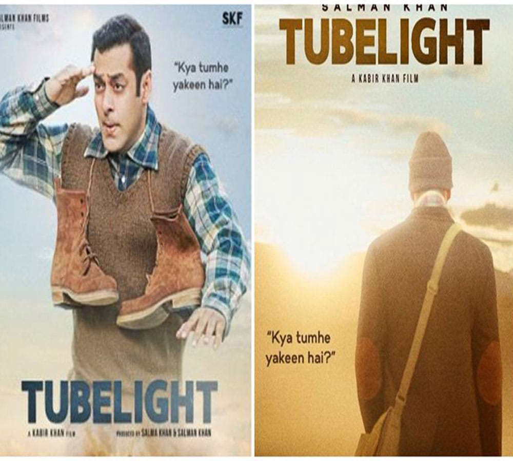 salman khan featured his back on the poster of many films