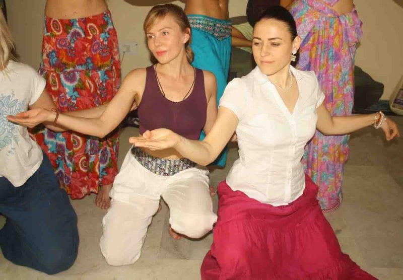 girls of Ukraine came to learn classical dance in vrindavan