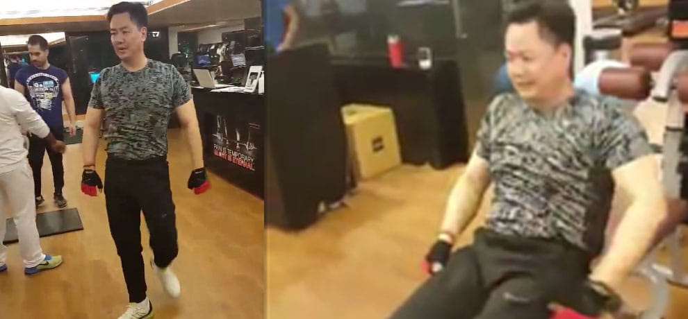 modi govt minister kiren rijiju appeled to youths stay away from drugs while doing exercise in gym