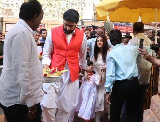 Abhishek and aishwarya visit Siddhivinayak temple on their 10th wedding anniversary