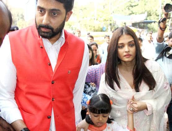 Abhishek and aishwarya visit Siddhivinayak temple on their 10th wedding anniversary