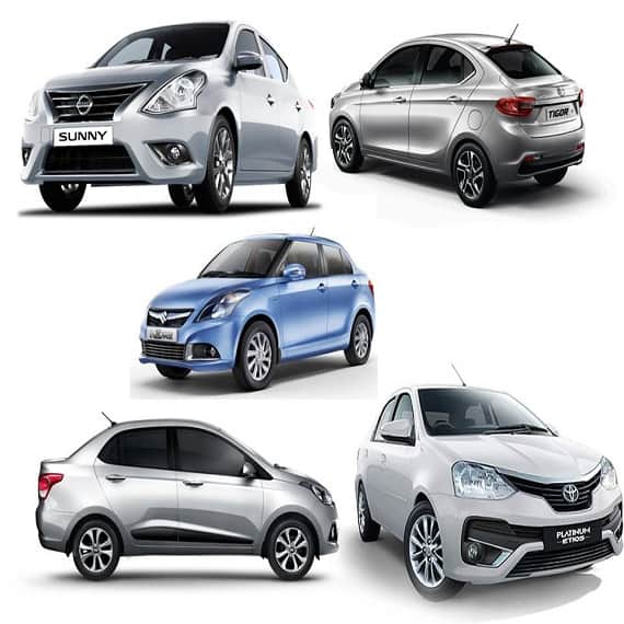 hyundai xcent facelift vs other cars in compact sedan segment