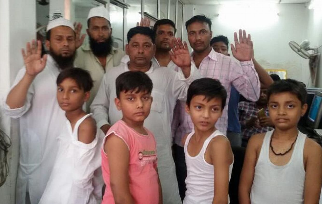 Principal beaten four children in room.
