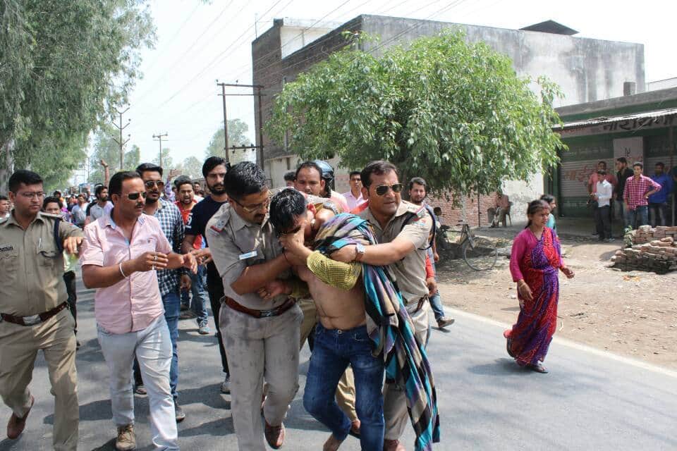 photos of protest against wine shop