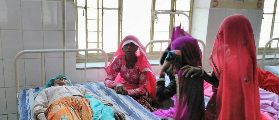 During the narega work, many women laborers are dirty in shahpura