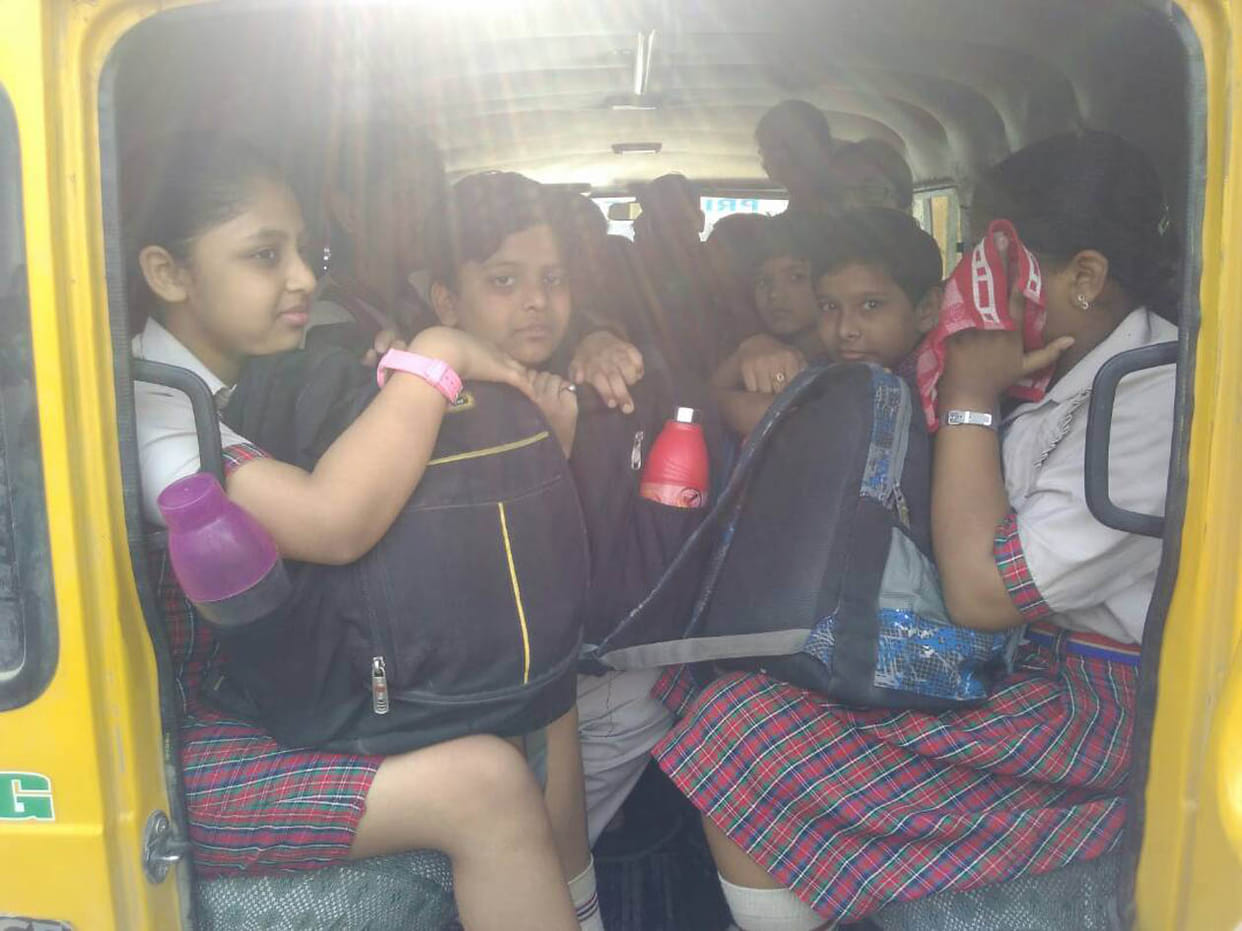 Parents hosted the driver and helper.