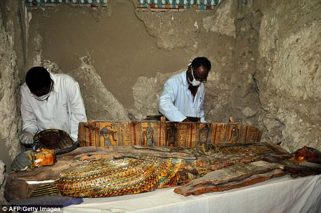 EIGHT MUMMIES and a treasure trove of artefacts are found in a 4000 year-old tomb 