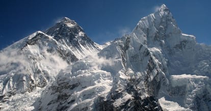 4 year boy wandered tricolor on the Everest base