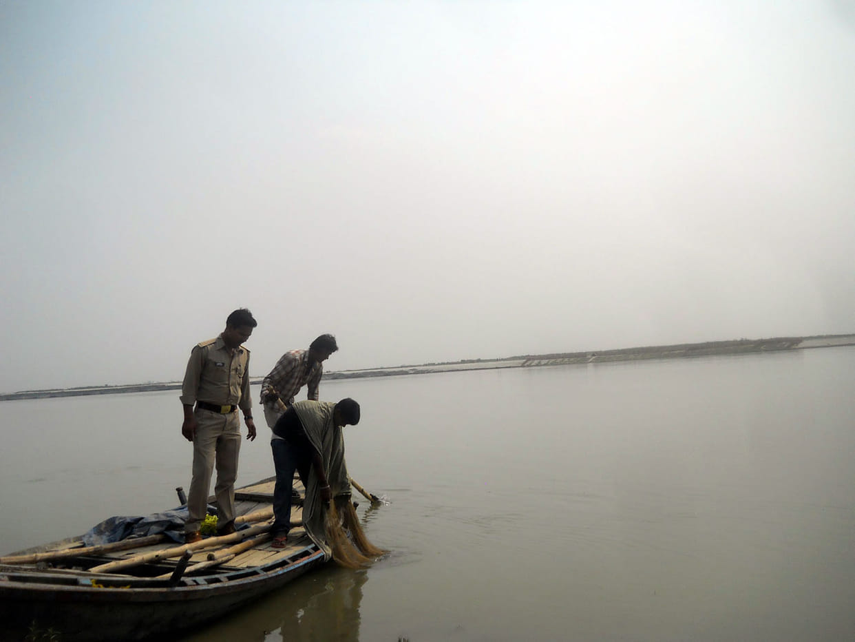 Diver engaged in search of submerged youth