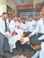 advocate, new bill, protest, kurukshetra