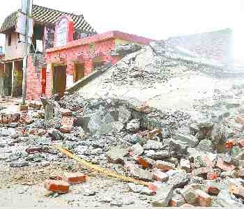broken ran shelters and 20 shops
