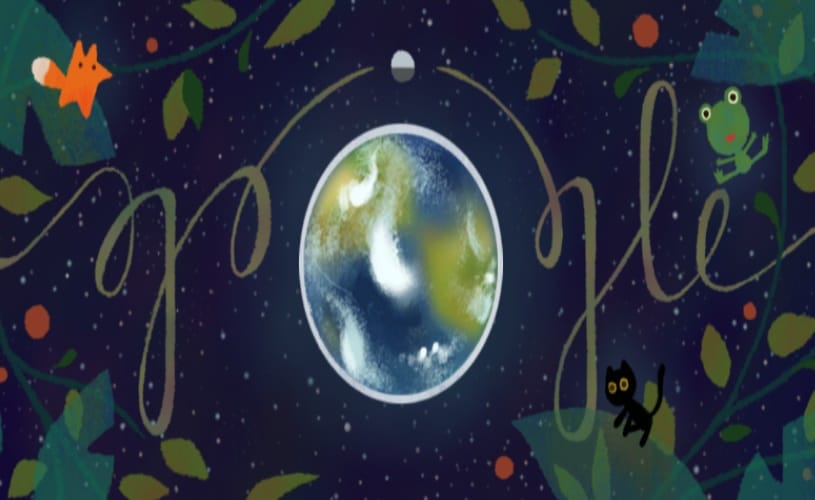 On Earth Day, Google doodle team created a special slideshow 