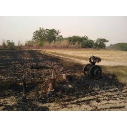 fire,farmer,field,wheat,charkhidadri