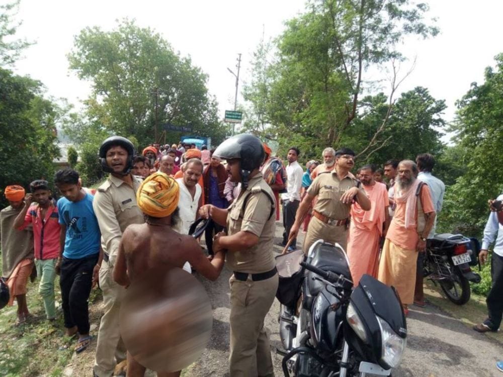 A beggar killed his partner very badly