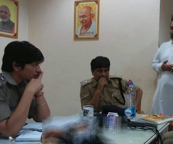 police raids in a massage parlour in Lucknow.