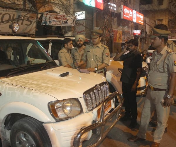 police raids in a massage parlour in Lucknow.