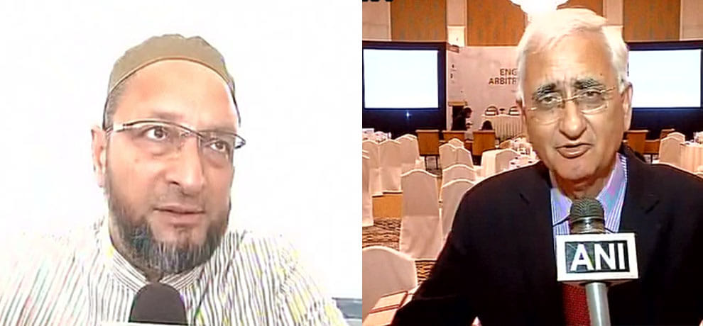 congress leader salman khurshid and owasi gives remarks on Ravi shankar comment on muslim votes
