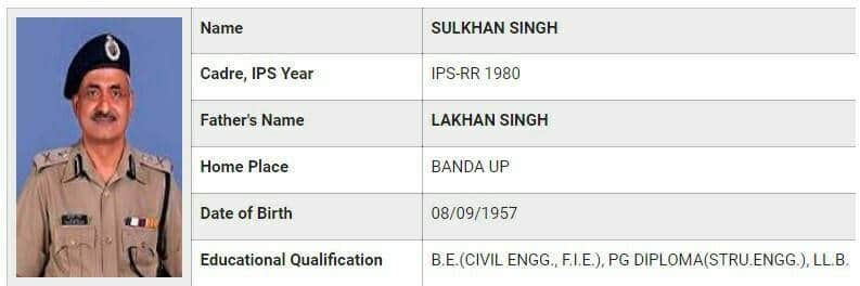 pics of UP DGP sulkhan singh.