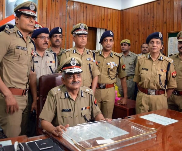 UP DGP sulkhan singh addresses media in Lucknow.