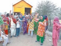 jind,  colony, womens, protest,  harayana